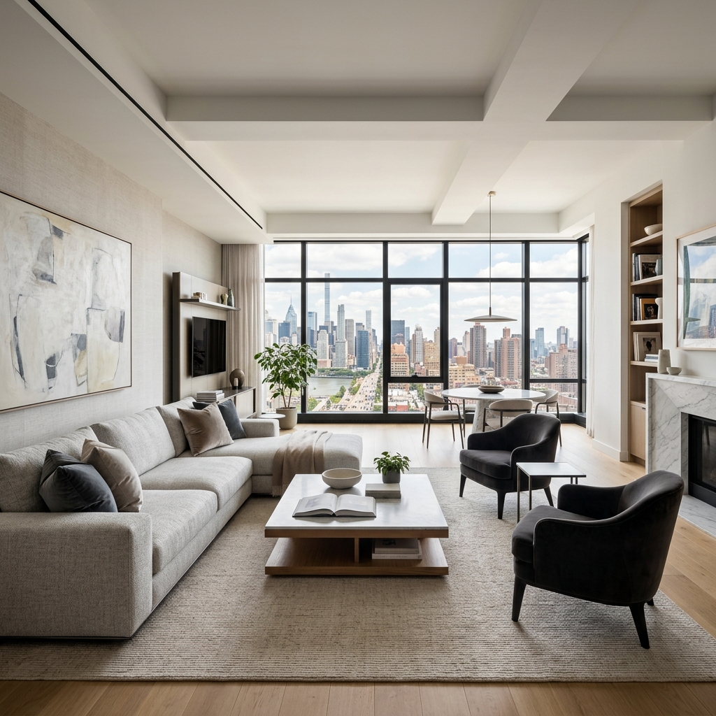High-Rise Luxury Apartment with Panoramic City Views UcYC